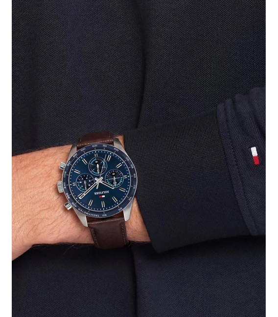 Reloj Hombre Multifunción Piel Marrón Tommy Hilfiger Hampton - 1792276
