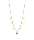 Collar para mujer con colgantes en acero dorado LOTUS STYLE - LS2734-1/1