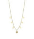 Collar para mujer con colgantes en acero dorado LOTUS STYLE - LS2734-1/1