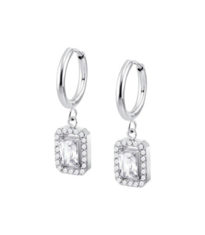 Pendientes Aros Acero con circonitas blancas LOTUS STYLE - LS2739-4/1