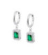 Pendientes Aros Acero con circonitas Blancas y Verdes LOTUS STYLE - LS2739-4/3