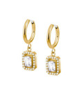 Pendientes Aros Acero Dorado con circonitas Blancas LOTUS STYLE - LS2740-4/1