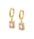 Pendientes Aros Acero Dorado con circonitas Blancas y Rosas LOTUS STYLE - LS2740-4/2