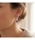 Pendientes Aros Acero con circonitas Blancas y Azules LOTUS STYLE - LS2739-4/2