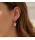 Pendientes Aros Acero Dorado con circonitas Blancas LOTUS STYLE - LS2740-4/1