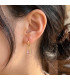 Pendientes Aros Acero Dorado con circonitas Blancas y Rosas LOTUS STYLE - LS2740-4/2