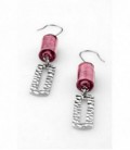 Pendientes Mujer Acero Cristal Cilíndrico Lila LOTUS STYLE - LS1250-4/5
