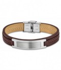 Pulsera Hombre Acero y Cuero Marrón LOTUS STYLE - LS1808-2/1