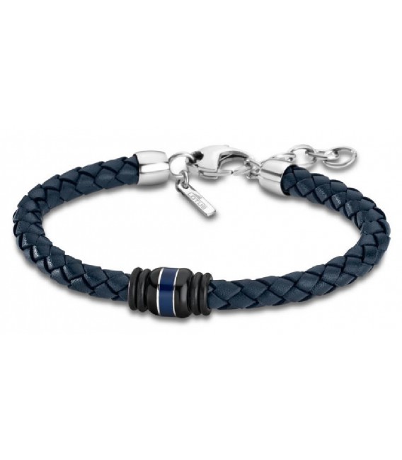 Pulsera Hombre Azul Cuero Trenzado LOTUS STYLE - LS1814-2/1
