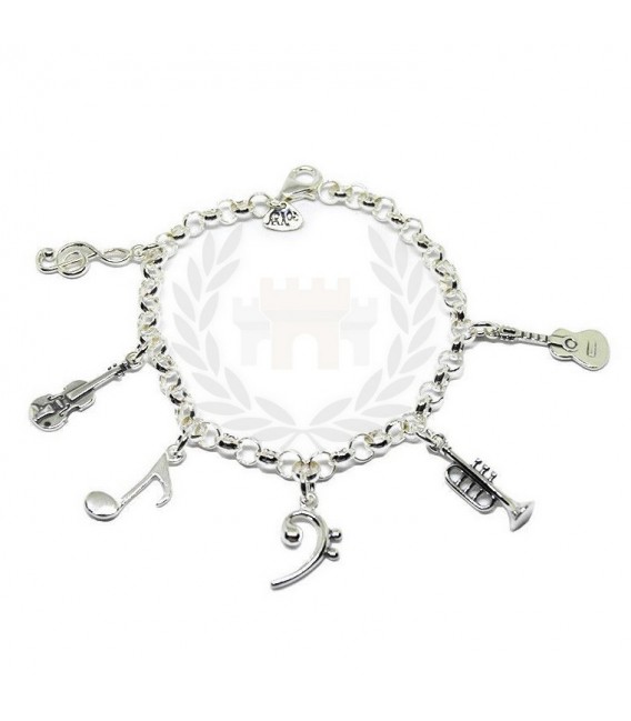 PULSERA MUSICA PLATA - 7862