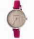 Reloj Mujer Esfera Madera Correa Estrecha Piel Fucsia RADIANT New Wood - RA430603