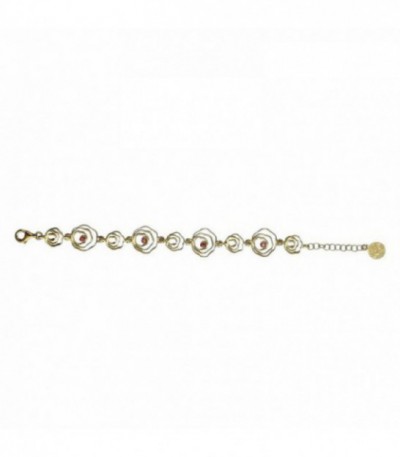 PULSERA DORADA ALTERNANTE 4 GRANATES - 00506239