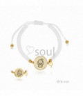 PULSERA PLATA MACRAMÉ BLANCO ÁNGEL GUARD - 306018