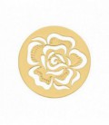 Insignia 33 mm Cub.plana rosa Dorado - 33-0638
