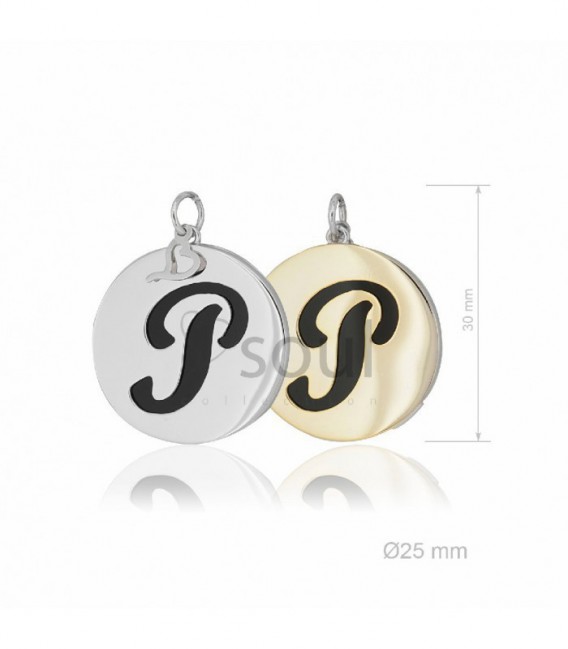 INICIAL PLATA "P" 2 COLORES - 371041