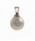 Colgante Oro Blanco 18K con Perla y Circonitas - 415D34