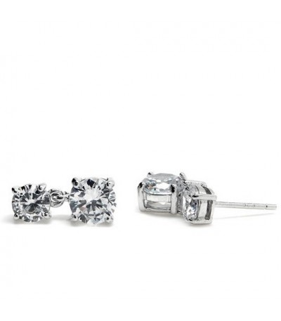 PENDIENTES PLATA 2 CIRCONITAS - A-12178