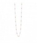 Collar plata rosé, perlas y circonitas - C-14680-R