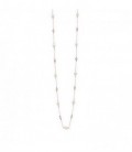 Collar plata rosé, perlas y circonitas - C-14680-R
