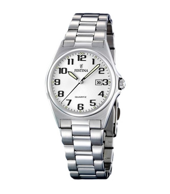 Reloj Mujer Acero Esfera Blanca Alta Visibilidad FESTINA - F16375/9
