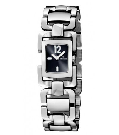 Reloj Brazalete Acero Mujer Esfera Rectangular Negra FESTINA - F16309/3