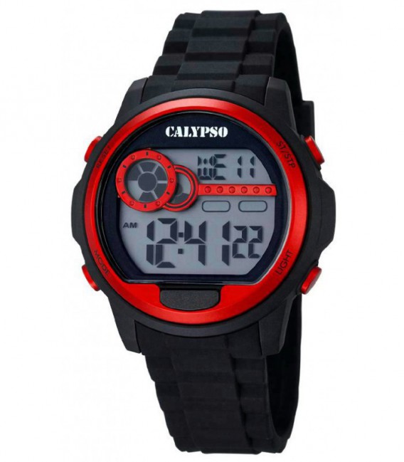 Reloj Digital Negro y Rojo CALYPSO - K5667/2