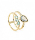 ANILLO PLATA CHAPADA ZRK AZULES - 16239-G-R