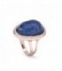 ANILLO PLATA ROSE CON PIEDRA LAPISLAZULI Y CRISTAL DE ROCA - 16545-B-R