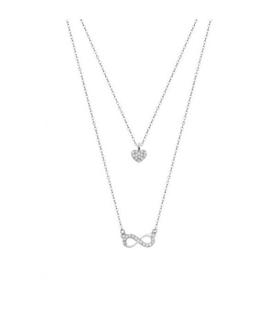 COLLAR MUJER DOBLE COLGANTE LOTUS SILVER - LP1680-1/3