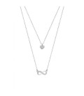 Collar Mujer Doble Colgantes Corazón e Infinito LOTUS SILVER - LP1680-1/3