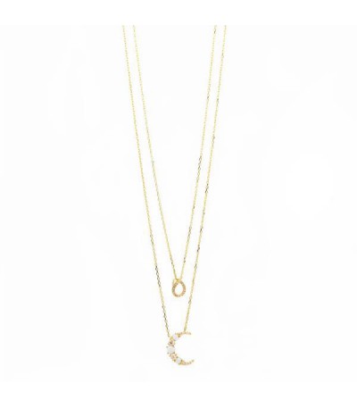 COLGANTE DOBLE LUNA LINEARGENT - 16658-PE
