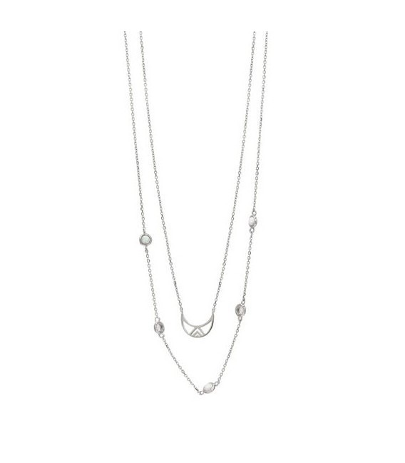 Colgante Doble Luna con Bolitas de Ópalo LINEARGENT - 16795-C
