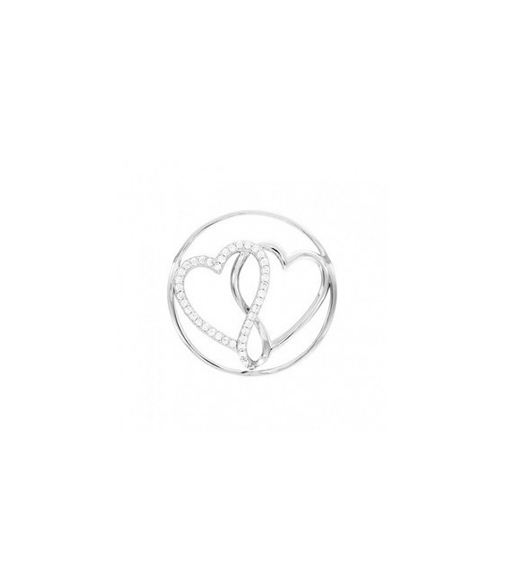 INSIGNIA 24MM DOBLE CORAZONES CIRCONITA - MY IMENSO - 24-1428