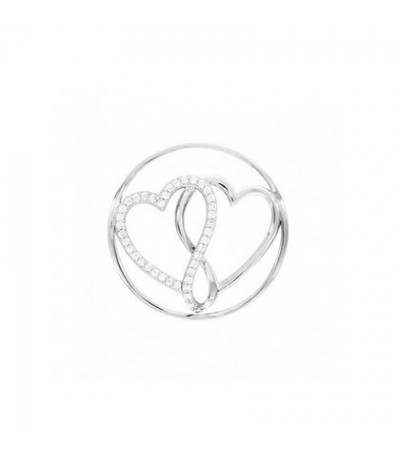 INSIGNIA 24MM DOBLE CORAZONES CIRCONITA - MY IMENSO - 24-1428