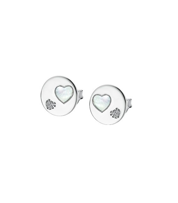 Pendientes redondos con corazones LOTUS SILVER - LP1824-4/1