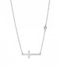 Collar Cruz y Circonita LOTUS SILVER - LP1918-1/1