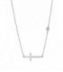 Collar Cruz y Circonita LOTUS SILVER - LP1918-1/1