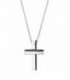 Collar Cruz Hombre Acero Bicolor IP Negro LOTUS STYLE - LS1984-1/1