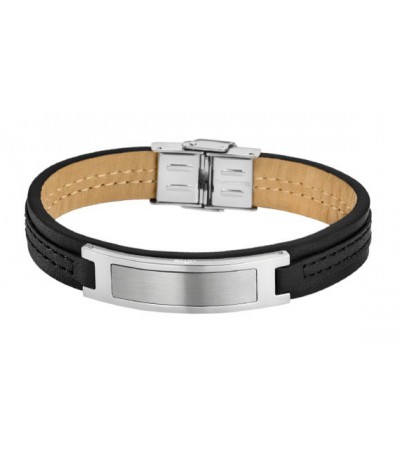 PULSERA HOMBRE ACERO Y CUERO LOTUS STYLE - LS1808-2/2