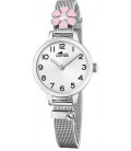 Reloj Niña Junior Acero Flor Rosa Malla LOTUS - 18661/2