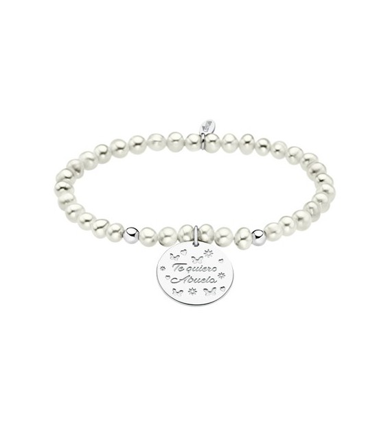 Pulsera Perlas y placa Te Quiero Abuela LOTUS SILVER - LP1950-2/1