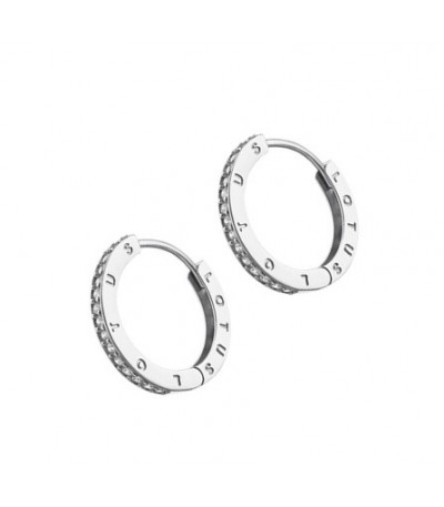 Pendiente Aro con Circonitas 21MM LOTUS SILVER - LP1888-4/1