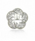 BROCHE FLOR PLATEADO - 98-B18CT383