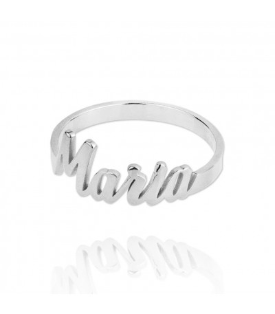 ✏️ Anillo con Nombre en Plata de Ley - Personalizable