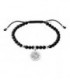 PULSERA TREBOL PIEDRAS NEGRAS LOTUS SILVER - LP1768-2/2