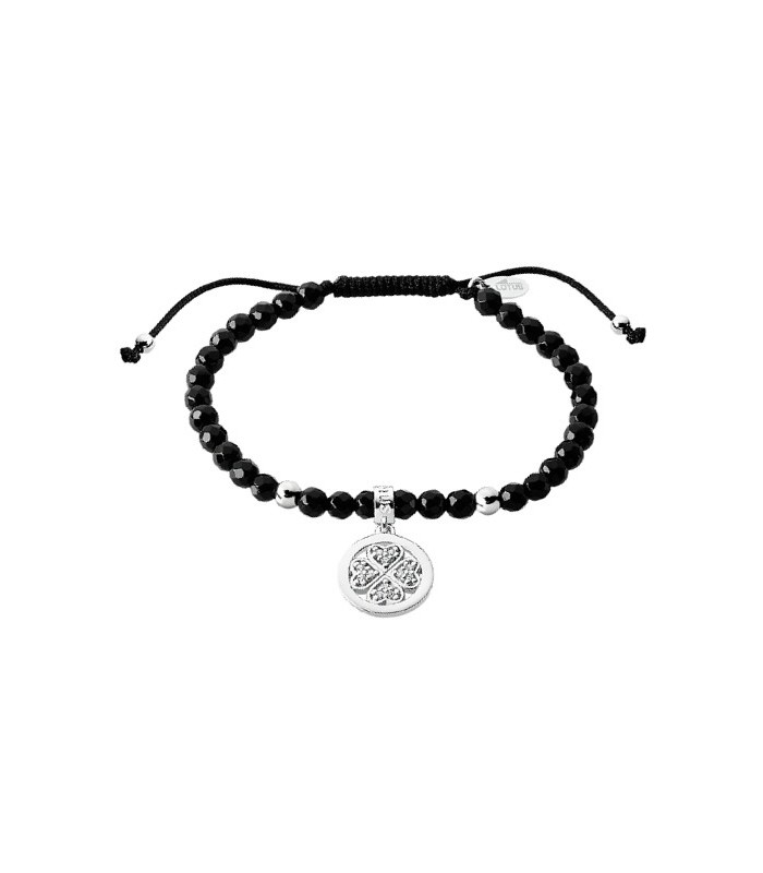 PULSERA TREBOL PIEDRAS NEGRAS LOTUS SILVER LP1768 2 2 Torres