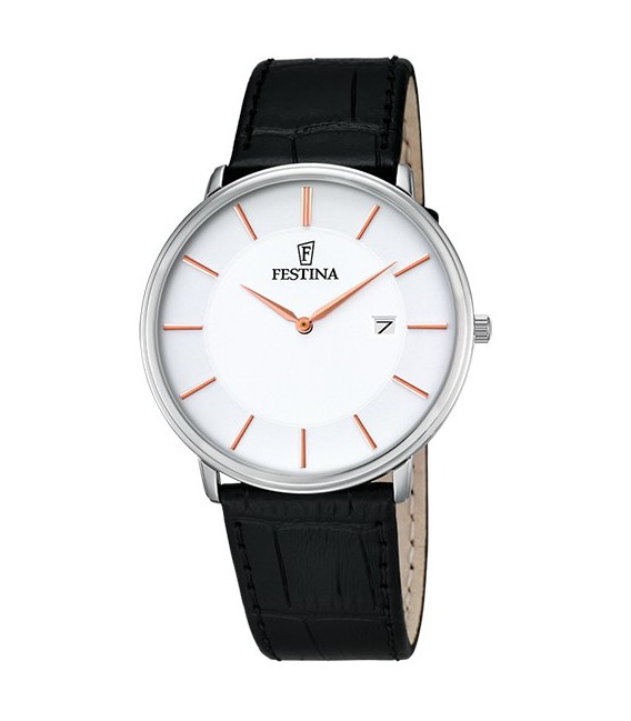 Reloj Clásico Minimalista Hombre Esfera Blanca FESTINA - F6839/3