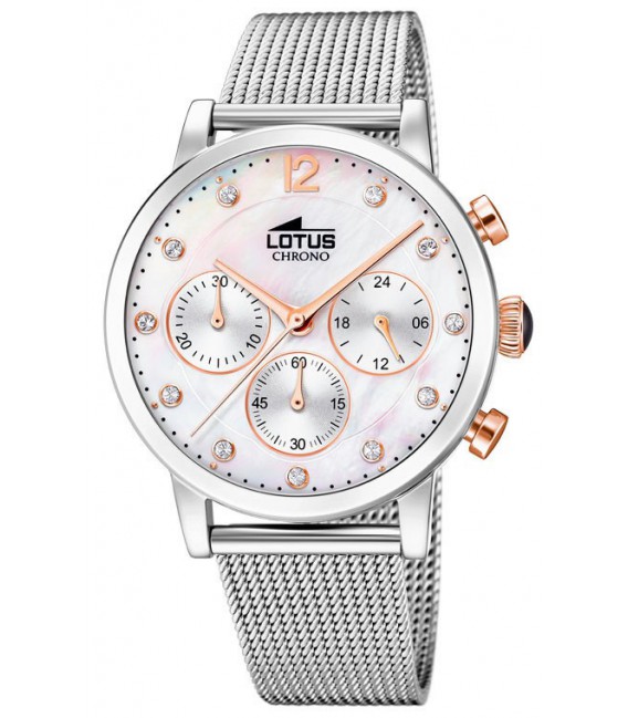 Reloj Señora Crono Nácar Acero LOTUS - 18676/1