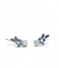 PENDIENTES TREPADORES CON CUARZOS ADAMANTINOSLINEARGENT - 17125-B-A