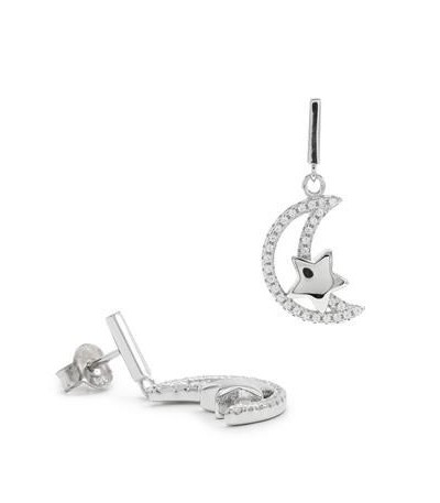 PENDIENTES LUNA Y ESTRELLA LINEARGENT - 17590-A